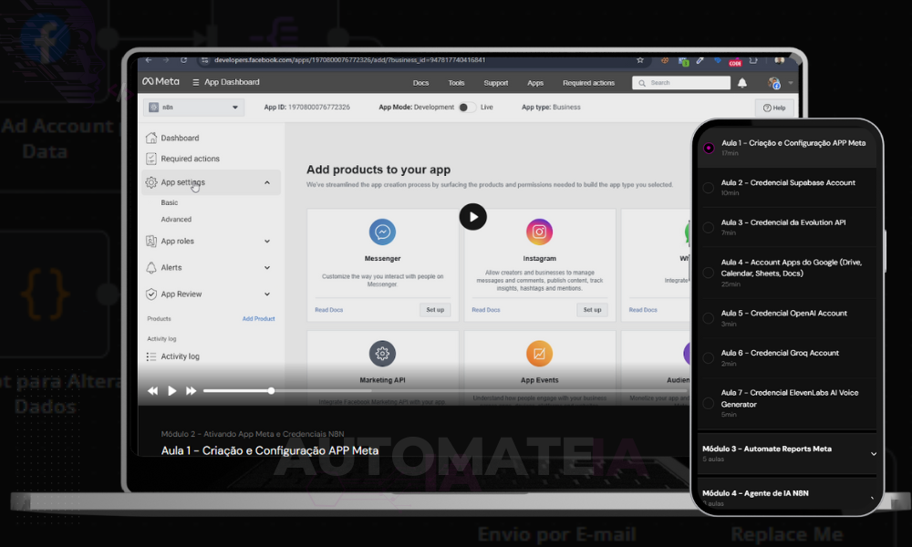 Configuração de Credenciais e Integrações Meta